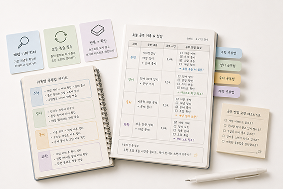 공부방법을 학생별로 교정